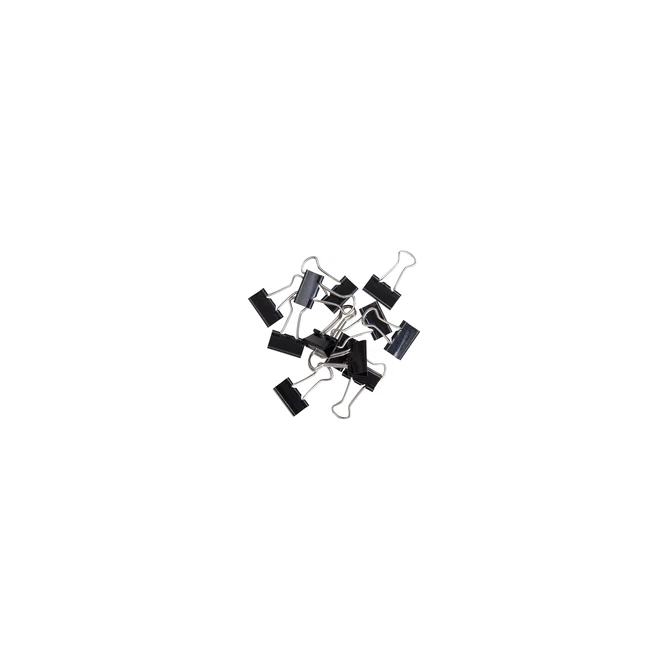 Papierklem MAUL 213 foldback 13mm zwart 12 stuks