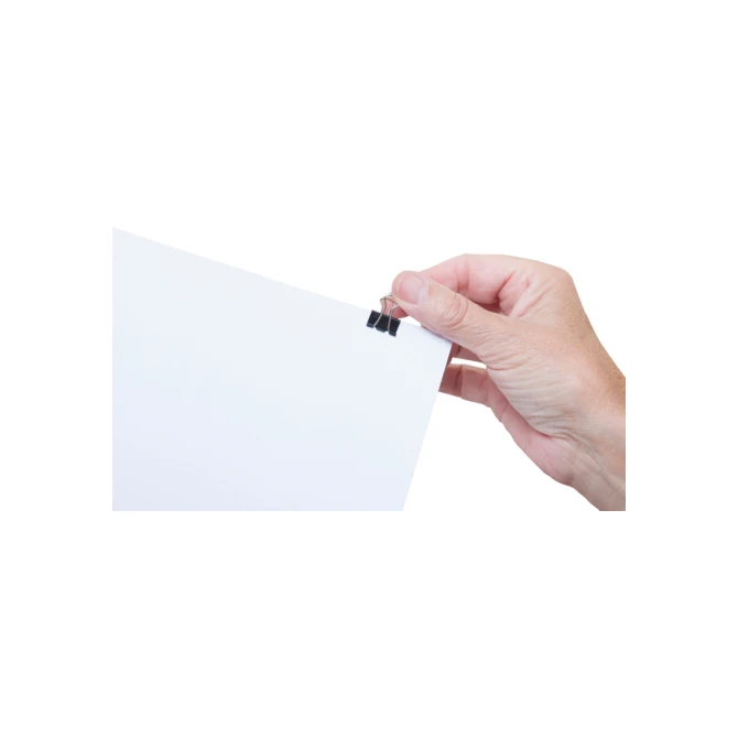 Papierklem MAUL 213 foldback 13mm zwart 12 stuks