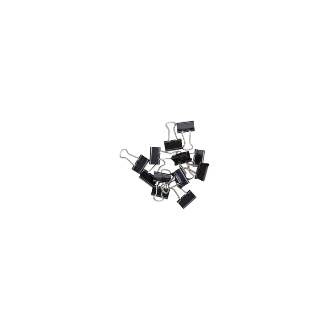 Papierklem MAUL 213 foldback 16mm zwart 12 stuks