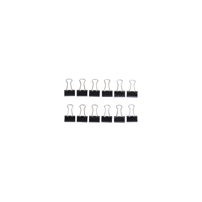 Papierklem MAUL 213 foldback 16mm zwart 12 stuks