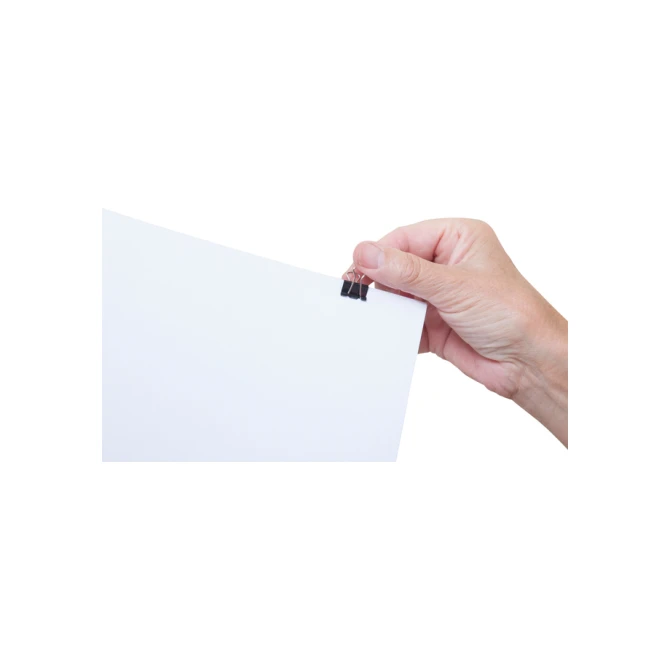 Papierklem MAUL 213 foldback 16mm zwart 12 stuks