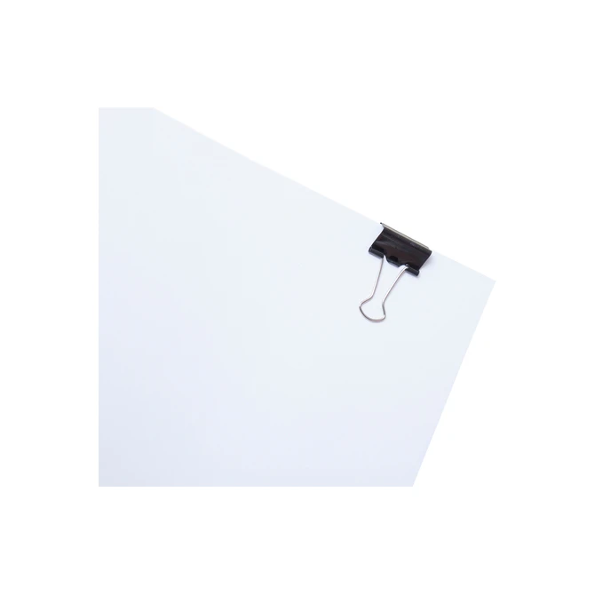 Papierklem MAUL 213 Foldback 25mm zwart 12 stuks