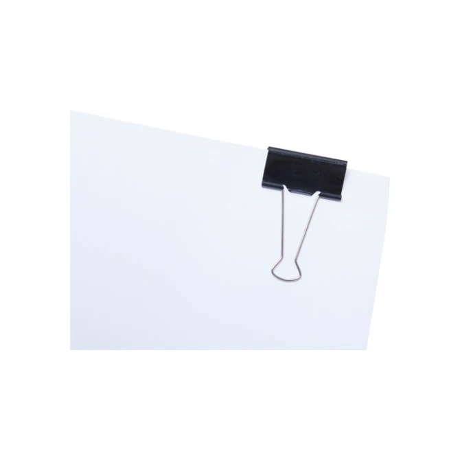 Papierklem MAUL 213 foldback 50mm zwart 12 stuks