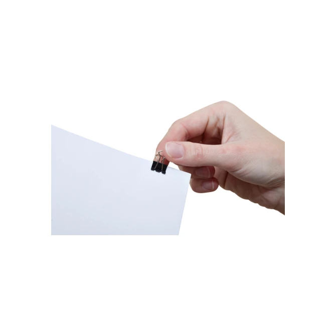 Papierklem MAUL 215 foldback 13mm capaciteit 4mm zwart 12 stuks