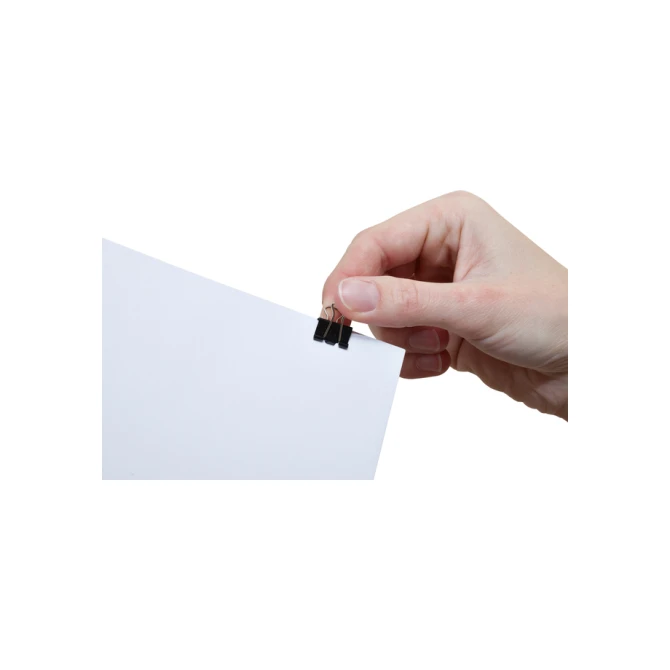 Papierklem MAUL 215 foldback 16mm capaciteit 5mm zwart 12 stuks