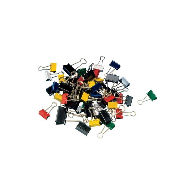 Papierklem MAUL 215 foldback 19mm capaciteit 7mm assorti 12 stuks