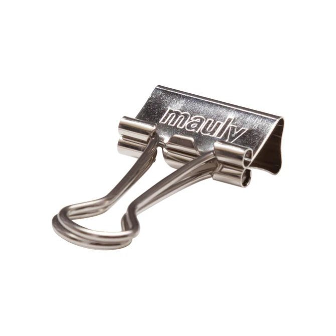 Papierklem MAUL 215 foldback 19mm capaciteit 7mm zilver 12 stuks