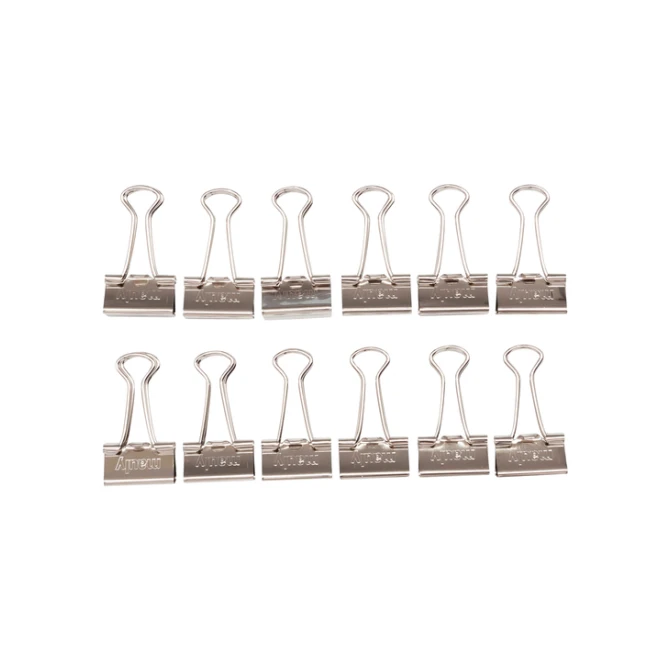 Papierklem MAUL 215 foldback 19mm capaciteit 7mm zilver 12 stuks