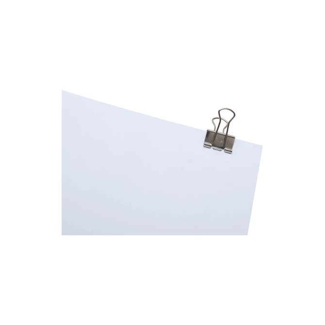 Papierklem MAUL 215 foldback 19mm capaciteit 7mm zilver 12 stuks