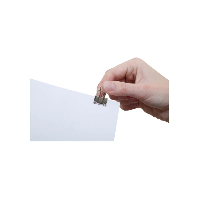 Papierklem MAUL 215 foldback 19mm capaciteit 7mm zilver 12 stuks