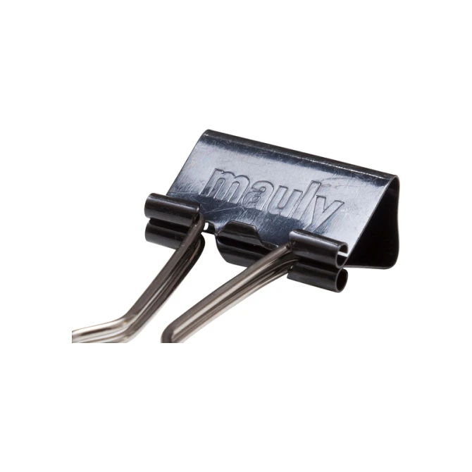 Papierklem MAUL 215 foldback 25mm capaciteit 9mm zwart 12 stuks