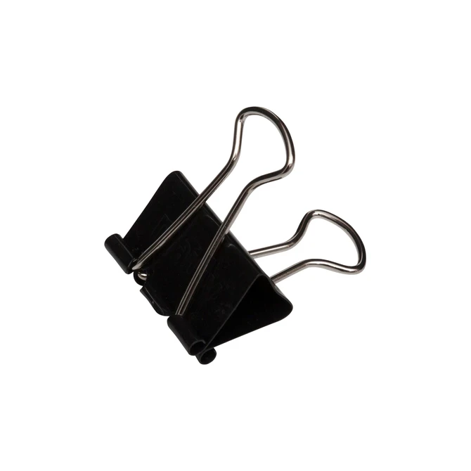 Papierklem MAUL 215 foldback 25mm capaciteit 9mm zwart 12 stuks