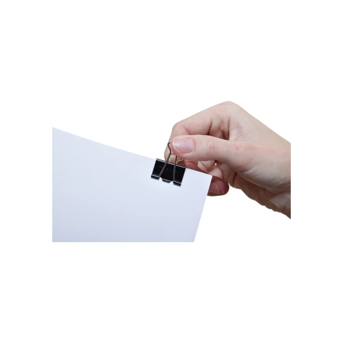 Papierklem MAUL 215 foldback 25mm capaciteit 9mm zwart 12 stuks