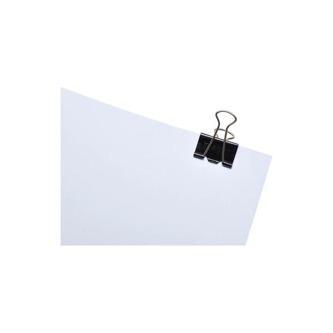 Papierklem MAUL 215 foldback 25mm capaciteit 9mm zwart 12 stuks