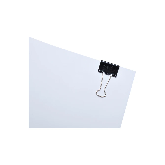 Papierklem MAUL 215 foldback 25mm capaciteit 9mm zwart 12 stuks