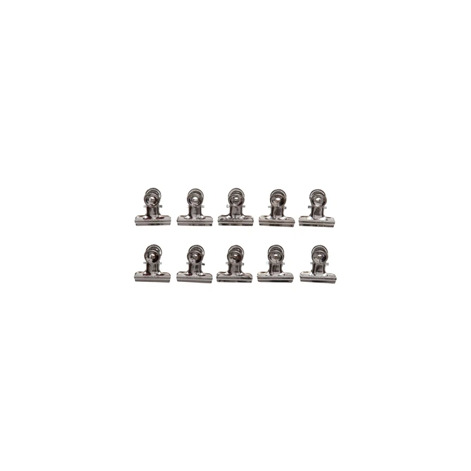 Papierklem MAUL Bulldog 30mm capaciteit 10mm zilver 10 stuks