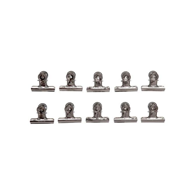 Papierklem MAUL Bulldog 50mm capaciteit 20mm zilver 10 stuks
