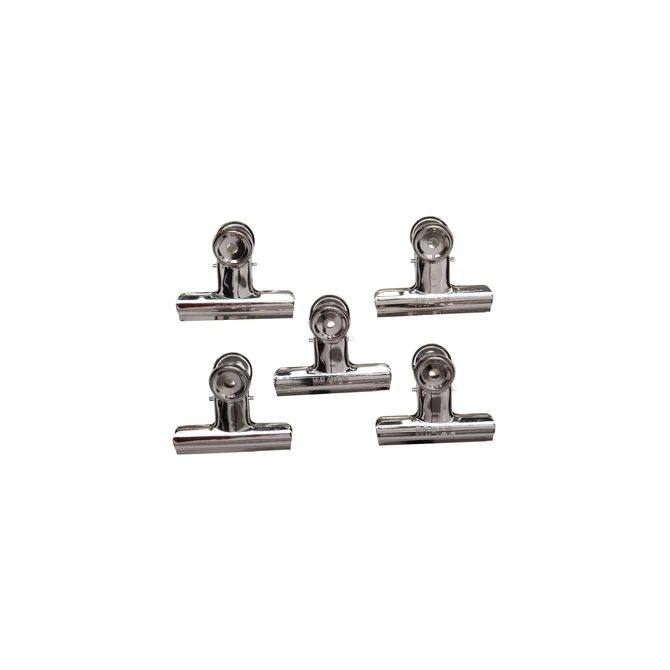 Papierklem MAUL Bulldog 70mm capaciteit 40mm zilver 5 stuks