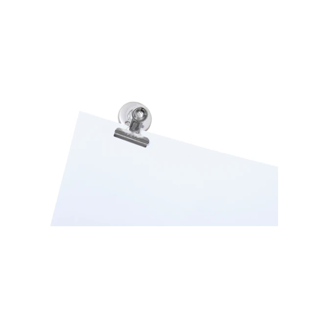 Papierklem MAUL Bulldog met magneet 30mm zilver 2 stuks