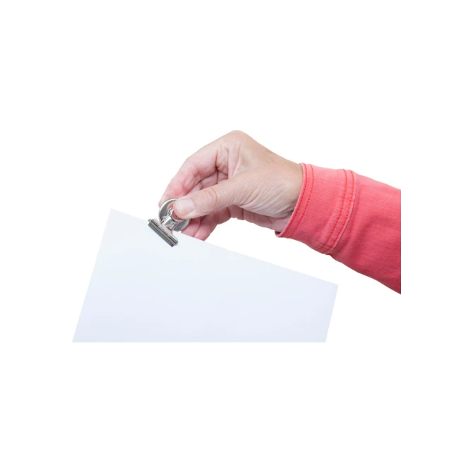 Papierklem MAUL Bulldog met magneet 30mm zilver 2 stuks