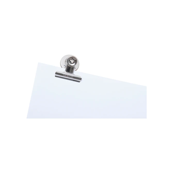 Papierklem MAUL Bulldog met magneet 40mm zilver 2 stuks