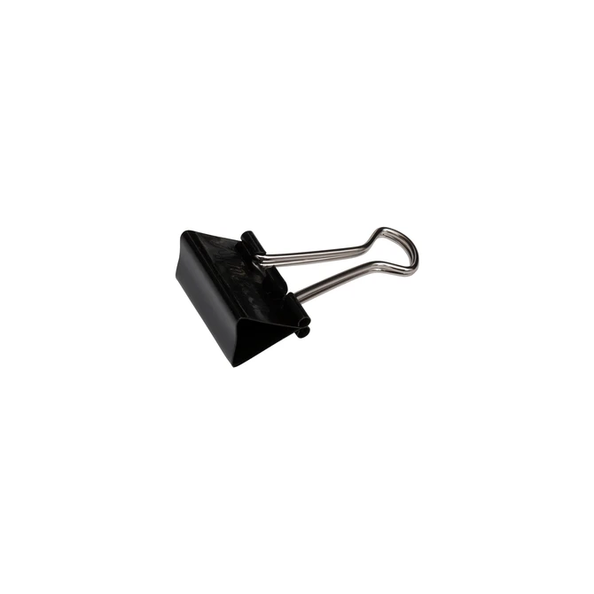 Papierklem MAUL foldback 215 13mm zwart 12 stuks