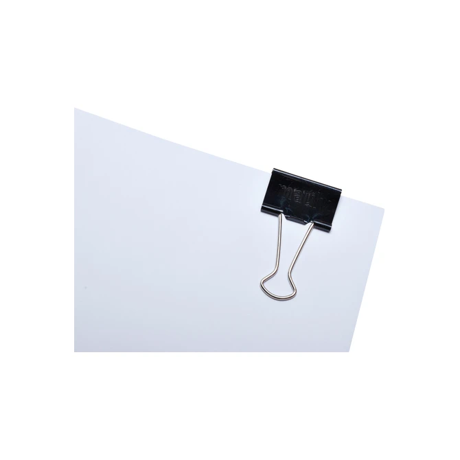 Papierklem MAUL foldback 215 13mm zwart 12 stuks