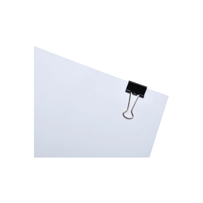 Papierklem MAUL foldback 215 19mm zwart 12 stuks