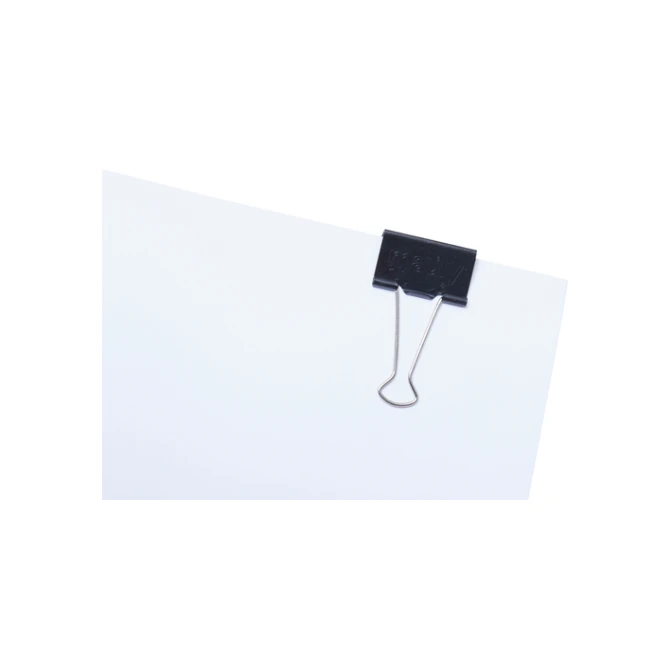 Papierklem MAUL foldback 215 19mm zwart 6 stuks