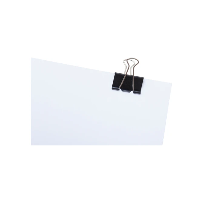 Papierklem MAUL foldback 215 19mm zwart 6 stuks