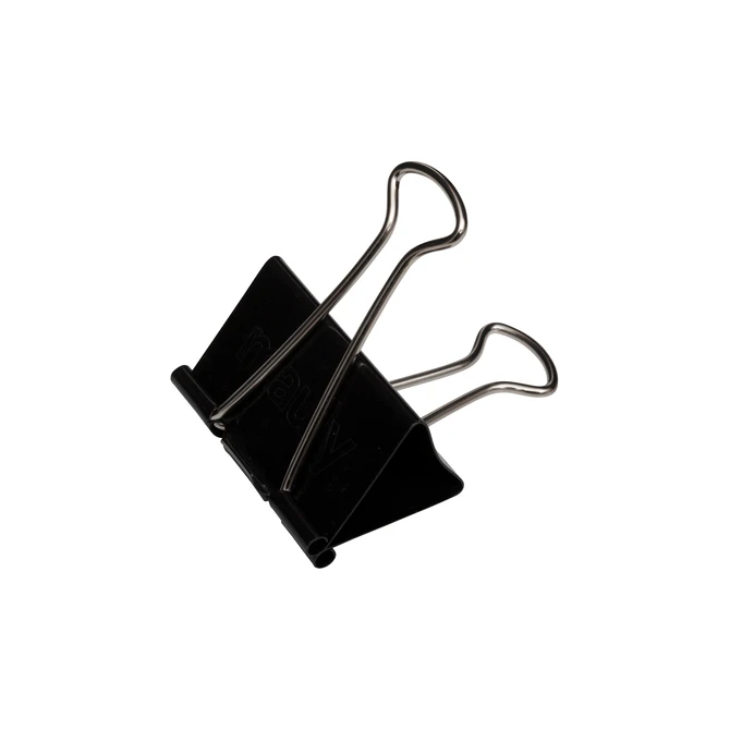 Papierklem MAUL foldback 215 zwart 6 stuks