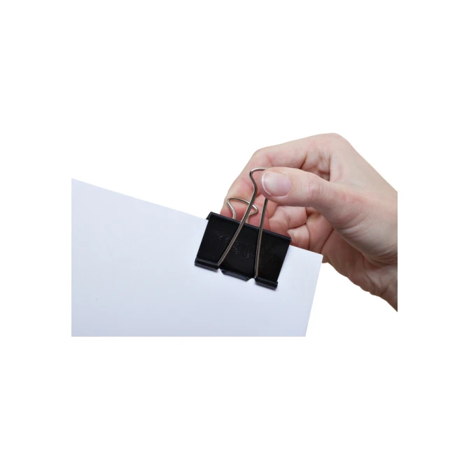 Papierklem MAUL foldback 215 zwart 6 stuks