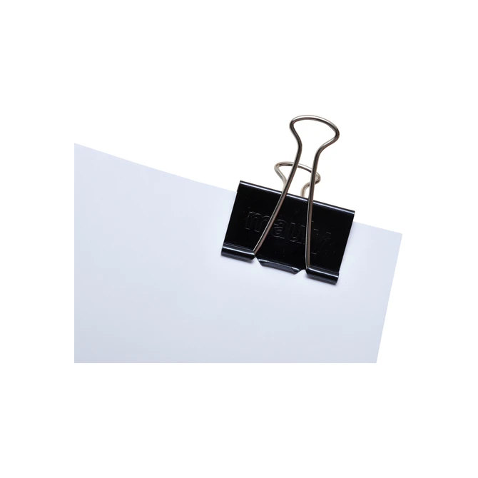 Papierklem MAUL foldback 215 zwart 6 stuks