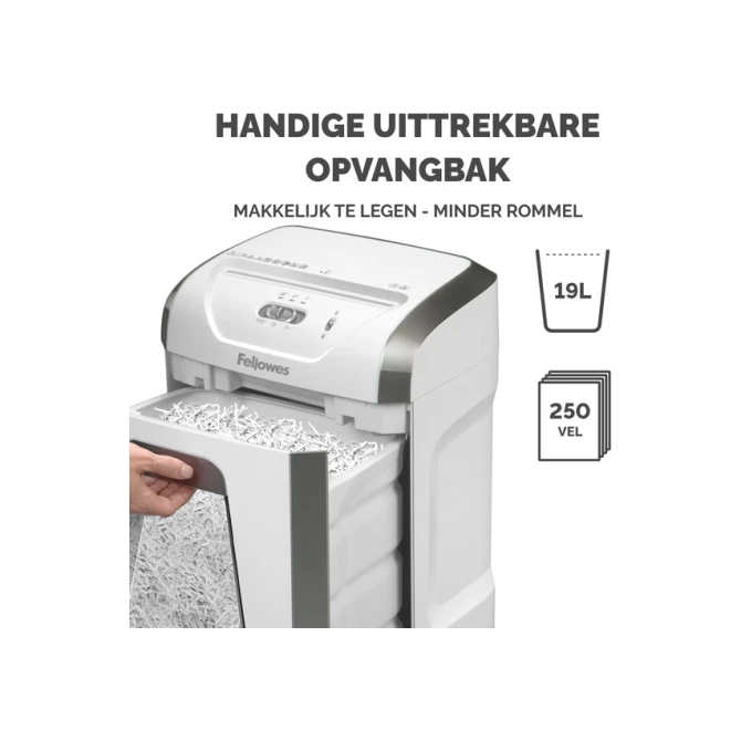 Papiervernietiger Fellowes Powershred 15C snippers 4x40mm wit