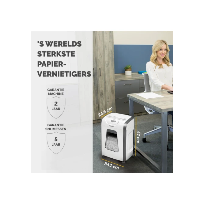 Papiervernietiger Fellowes Powershred 15C snippers 4x40mm wit