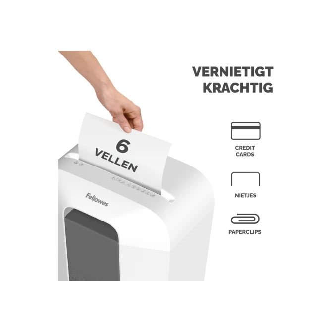 Papiervernietiger Fellowes Powershred LX25 snippers 4x37mm wit