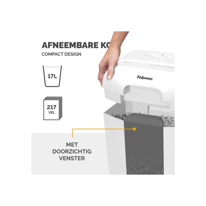 Papiervernietiger Fellowes Powershred LX50 snippers 4x37mm wit