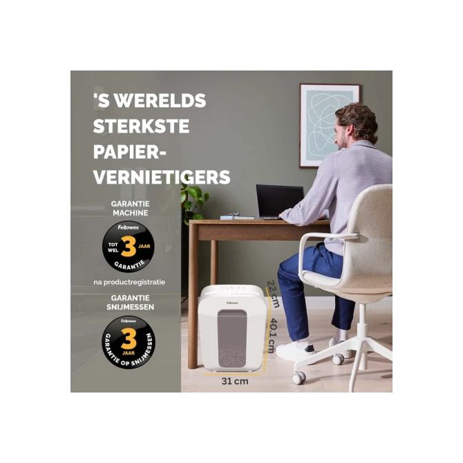 Papiervernietiger Fellowes Powershred LX50 snippers 4x37mm wit