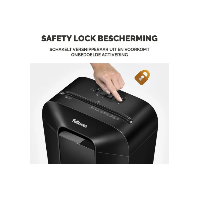 Papiervernietiger Fellowes Powershred LX50 snippers 4x37mm zwart