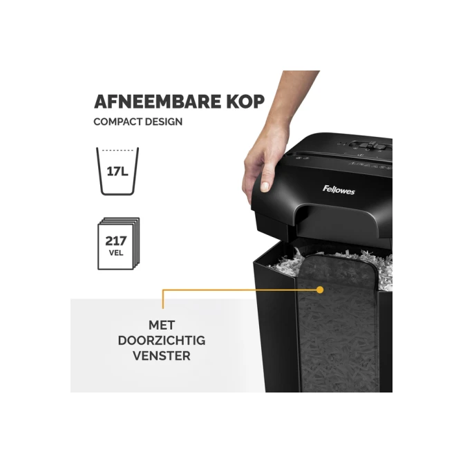 Papiervernietiger Fellowes Powershred LX50 snippers 4x37mm zwart