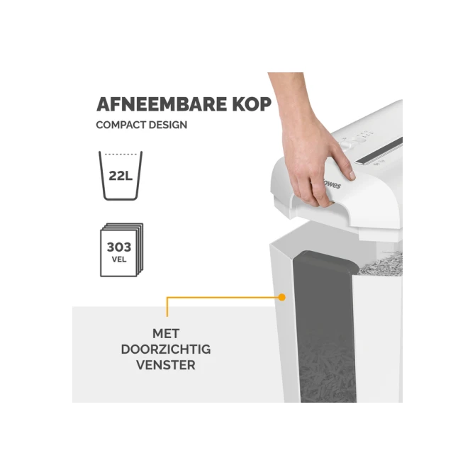 Papiervernietiger Fellowes Powershred LX65 snippers 4x40mm wit