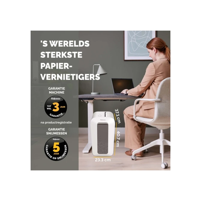 Papiervernietiger Fellowes Powershred LX65 snippers 4x40mm wit