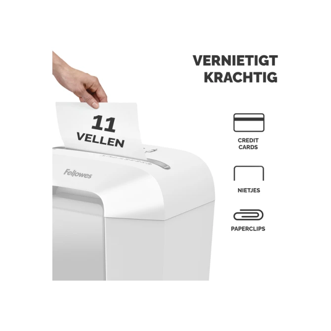 Papiervernietiger Fellowes Powershred LX70 snippers 4x40mm wit