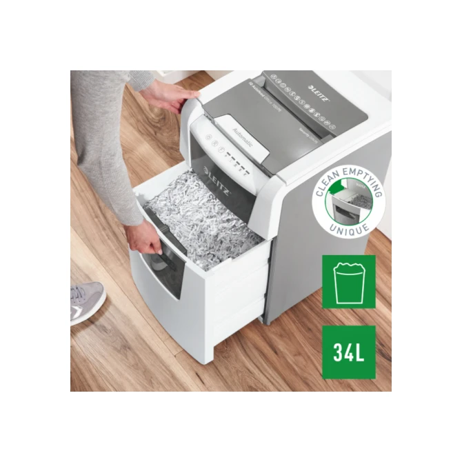 Papiervernietiger Leitz IQ Auto+ Small Office 100 P5 snippers 2x15mm