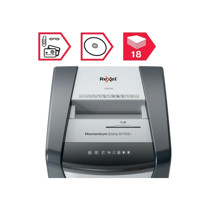 Papiervernietiger Rexel Momentum Extra XP418+ snippers 4x35mm