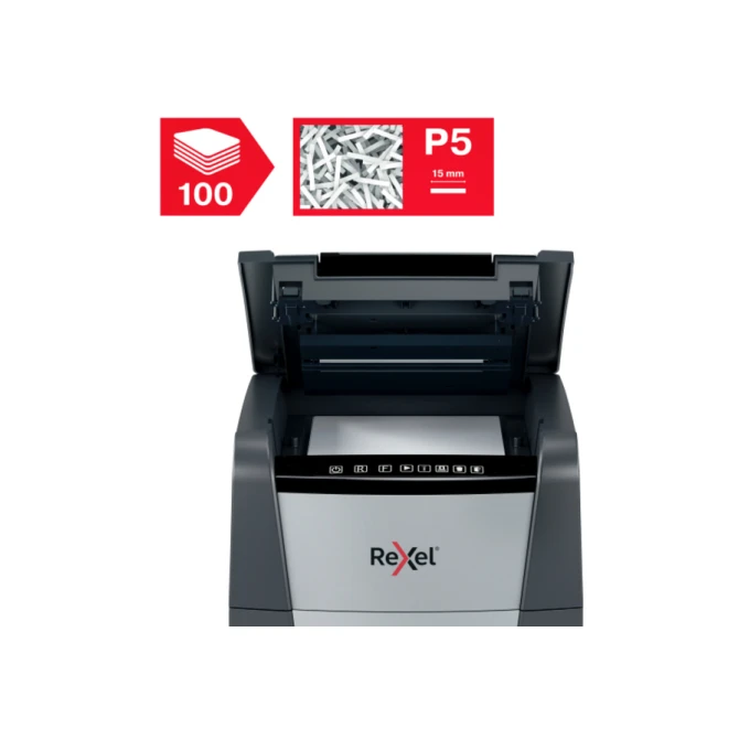 Papiervernietiger Rexel Optimum Auto+ 100M P5 snippers 2x15mm