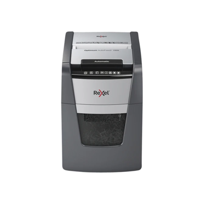 Papiervernietiger Rexel Optimum Auto+ 100X P4 snippers 4x28mm