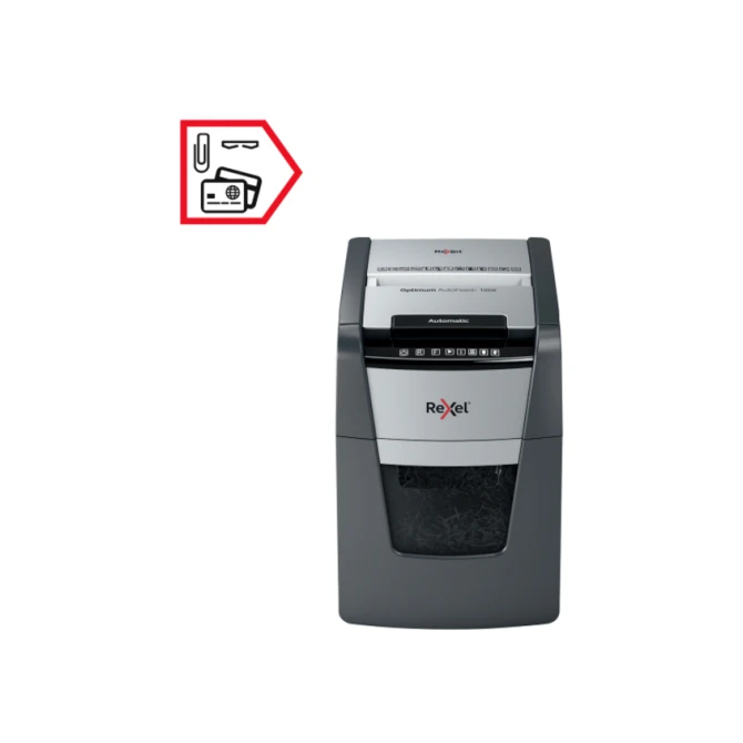 Papiervernietiger Rexel Optimum Auto+ 100X P4 snippers 4x28mm
