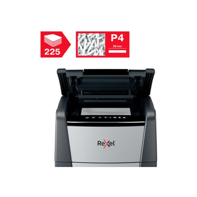 Papiervernietiger Rexel Optimum Auto+ 225X P4 snippers 4x26mm