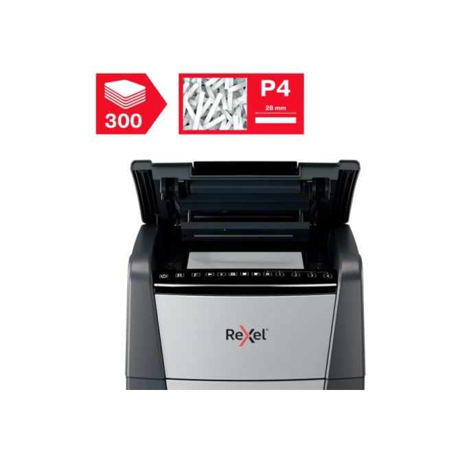 Papiervernietiger Rexel Optimum Auto+ 300X P4 snippers 4x26mm